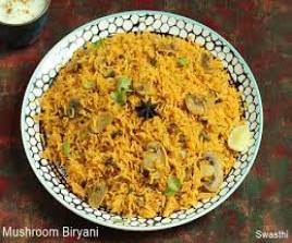 Mushroom biryani